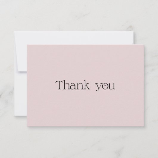 Niedliche rosa Typografie Swash Dankeschön-Karte Dankeskarte (Vorderseite)