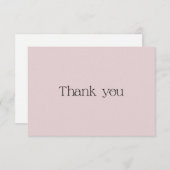 Niedliche rosa Typografie Swash Dankeschön-Karte Dankeskarte (Vorne/Hinten)