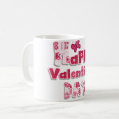 Niedliche rosa Typografie Valentinstag Tasse (Vorderseite Links)