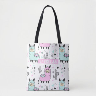 Niedliche rosa u. blaue Lama-Taschen-Tasche Tasche