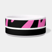Niedliche rosa u. schwarze Zebra-Streifen Napf (Links)