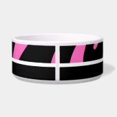 Niedliche rosa u. schwarze Zebra-Streifen Napf (Rückseite)