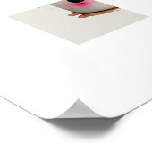 Niedliche Rosa und Creme Wasserfarbe Tasse Poster (Ecke)