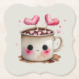 Niedliche Rosa und Creme Wasserfarbe Tasse Untersetzer