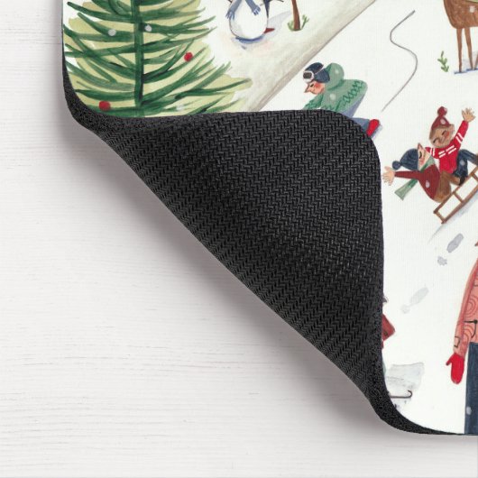 Niedliche Rosa und grüne Alpenlandschaft Mousepad (Ecke)