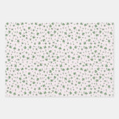 Niedliche Rosa und Grüne Clovers Irische Babydusch Geschenkpapier Set (Vorderseite 3)