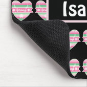 Niedliche rosa und grüne Frühlingshöhe Mousepad (Ecke)