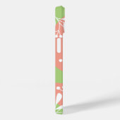 Niedliche Rosa und grüne Personalisierte Blüten Case-Mate iPhone Hülle (Rückseite / Rechts)