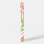 Niedliche Rosa und grüne Personalisierte Blüten Case-Mate iPhone Hülle (Rückseite / Links)