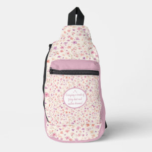Niedliche rosa und Lila, florale Muster - Beutel Crossbody Bag