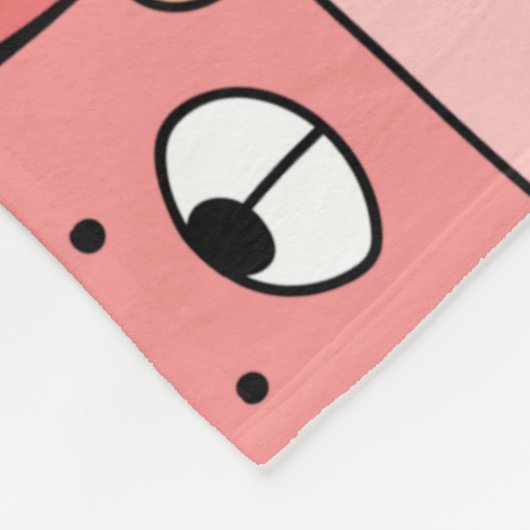 Niedliche Rosa- und Orangenbären Fleecedecke (Ecke)