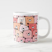 Niedliche Rosa- und Orangenbären Jumbo-Tasse (Rechts)