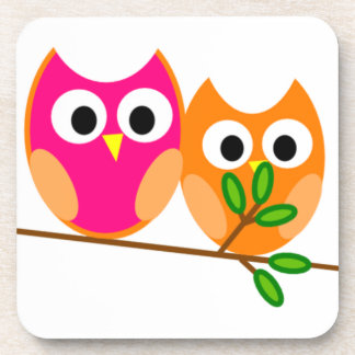 Niedliche Rosa und Orangenhügel im Baum Getränkeuntersetzer