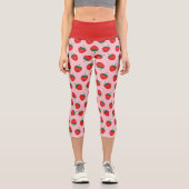 Niedliche Rosa- und Rosenzüchter Capri Leggings (Vorderseite)