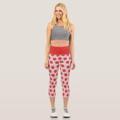 Niedliche Rosa- und Rosenzüchter Capri Leggings (Vorderseite)
