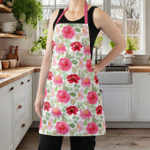 Niedliche rosa und rote Rose Schürze