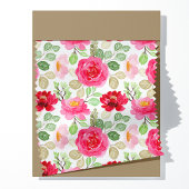 Niedliche rosa und rote Rose Stoff