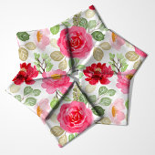 Niedliche rosa und rote Rose Stoff