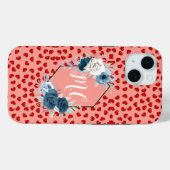 niedliche Rosa- und Rotherherdmuster Custom Monogr Case-Mate iPhone Hülle (Rückseite (Horizontal))