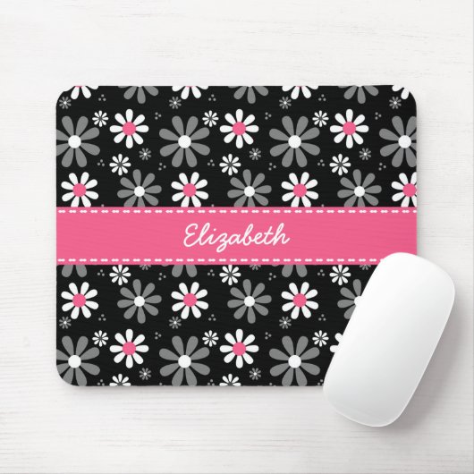 Niedliche rosa und schwarze Girly Mousepad (Mit Mouse)