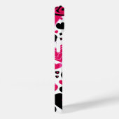 Niedliche rosa und schwarze Herzen Case-Mate iPhone Hülle (Rückseite / Rechts)