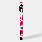 Niedliche rosa und schwarze Herzen Case-Mate iPhone Hülle (Rückseite / Links)