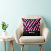 Niedliche Rosa- und schwarze Zebrastreifen Kissen (Stuhl )