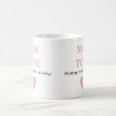 Niedliche Rosa und Weiß erste Mama Kaffeetasse (Mittel)