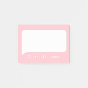 Niedliche Rosa und Weiße Blase Personalisiert Post-it Klebezettel