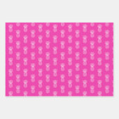 Niedliche, rosa und weiße tropische Ananas Geschenkpapier Set (Vorderseite 3)
