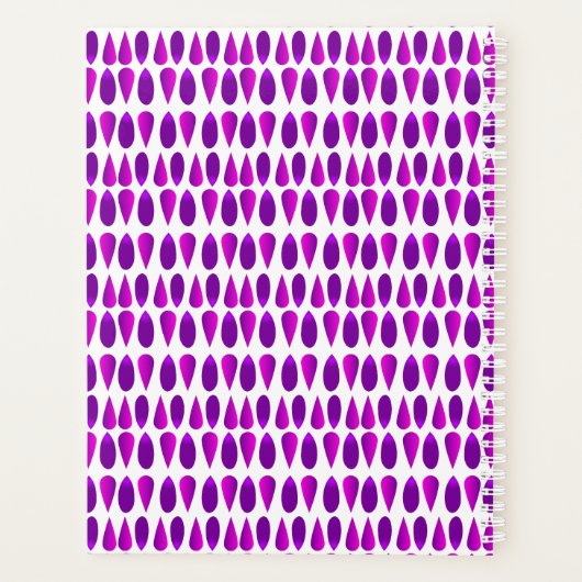 Niedliche rosa violette Mädchen und Bogen Planer (Rückseite)