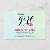 Niedliche Rosa Wal Ozeanbücher für Babydusche Begleitkarte (Vorderseite)