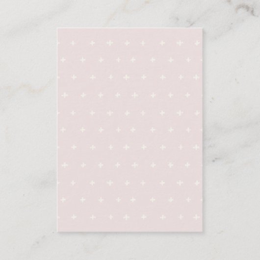 Niedliche rosa Wäscheleine Windelwaschmaschine Begleitkarte (Rückseite)