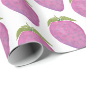 Niedliche Rosa Wasserfarbe Erdbeere Geschenkpapier (Rolleneckpunkt)