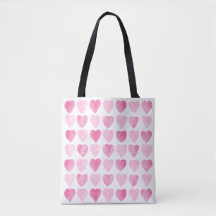 Niedliche rosa Wasserfarbenfrohe Herztasche Tasche