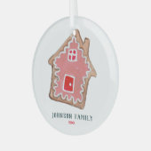 Niedliche Rosa Weihnachtskekse Ballettwürfel oder  Ornament Aus Glas (Vorderseite links)