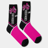 Niedliche Rosa, Weiß und Schwarz Socken (Rechts)