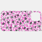 Niedliche, rosa, weiße abstrakte Blume Case-Mate iPhone Hülle (Hinten (horizontal))