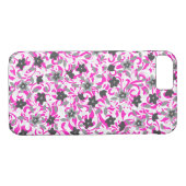 Niedliche, rosa, weiße abstrakte Blume Case-Mate iPhone Hülle (Rückseite (Horizontal))