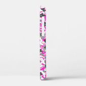 Niedliche, rosa, weiße abstrakte Blume Case-Mate iPhone Hülle (Rückseite / Links)