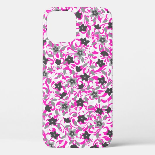 Niedliche, rosa, weiße abstrakte Blume Case-Mate iPhone Hülle (Rückseite)