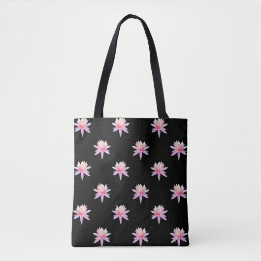 Niedliche, rosa weiße Blume Tasche (Vorderseite)