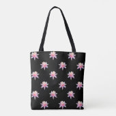 Niedliche, rosa weiße Blume Tasche (Rückseite)