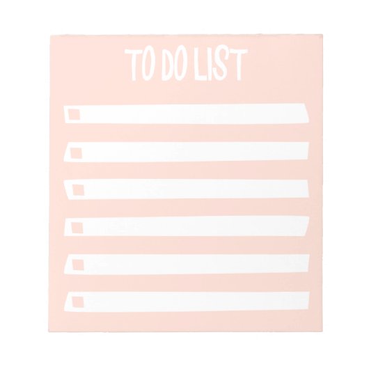 Niedliche Rosa Weiße, einfach zu handhaben Notizblock (Vorderseite)