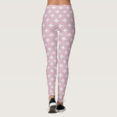 niedliche Rosa-weiße Heiligen und Winkel Hipster D Leggings (Rückseite)