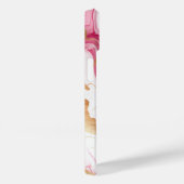 Niedliche rosa weiße Imitate Glitzer Marmor Art Mo Case-Mate iPhone Hülle (Rückseite / Rechts)