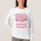 Niedliche rosa Weltbeste behilfliche Direktion T-Shirt (Vorderseite)