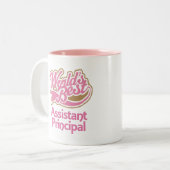 Niedliche rosa Weltbeste behilfliche Direktion Zweifarbige Tasse (Vorderseite Links)
