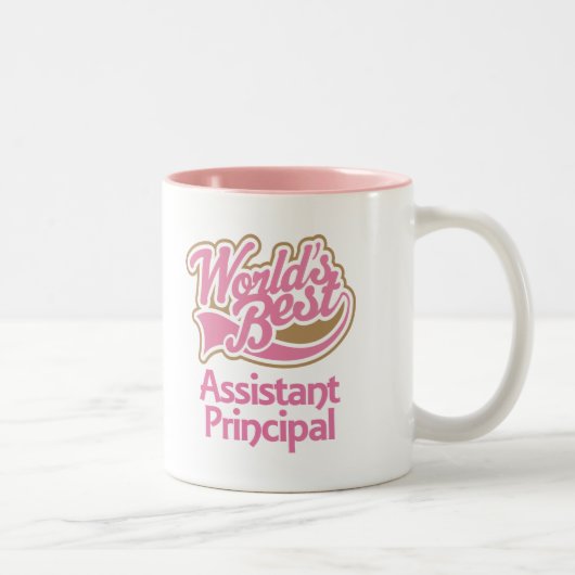 Niedliche rosa Weltbeste behilfliche Direktion Zweifarbige Tasse (Rechts)