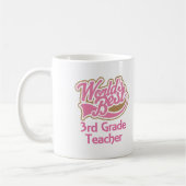 Niedliche rosa Weltbester 3. Grad-Lehrer Kaffeetasse (Links)